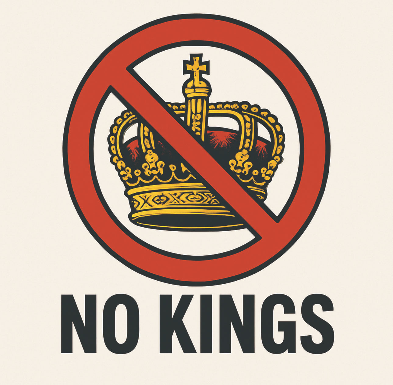 No Kings Vinyl Stickers - 3βx3β