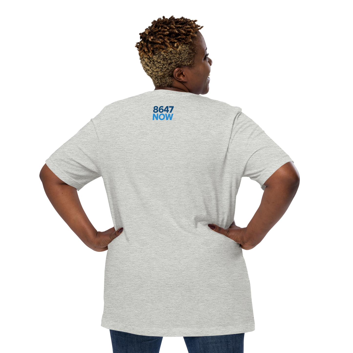FDT Silhouette Tee Athletic Heather back detail mockup