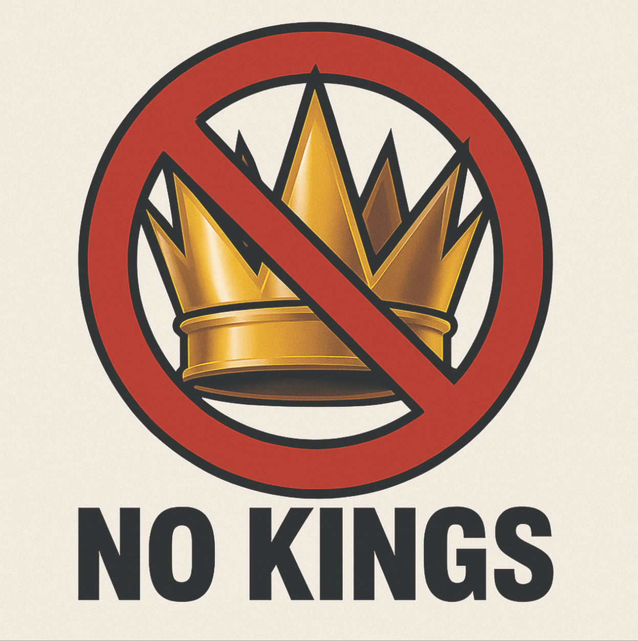 No Kings Vinyl Stickers - 3”x3”