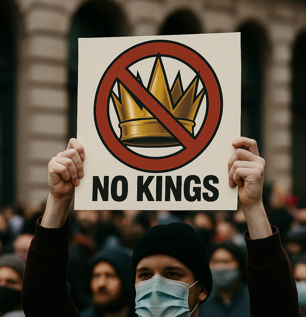 No Kings Yard Sign - 12”x12”