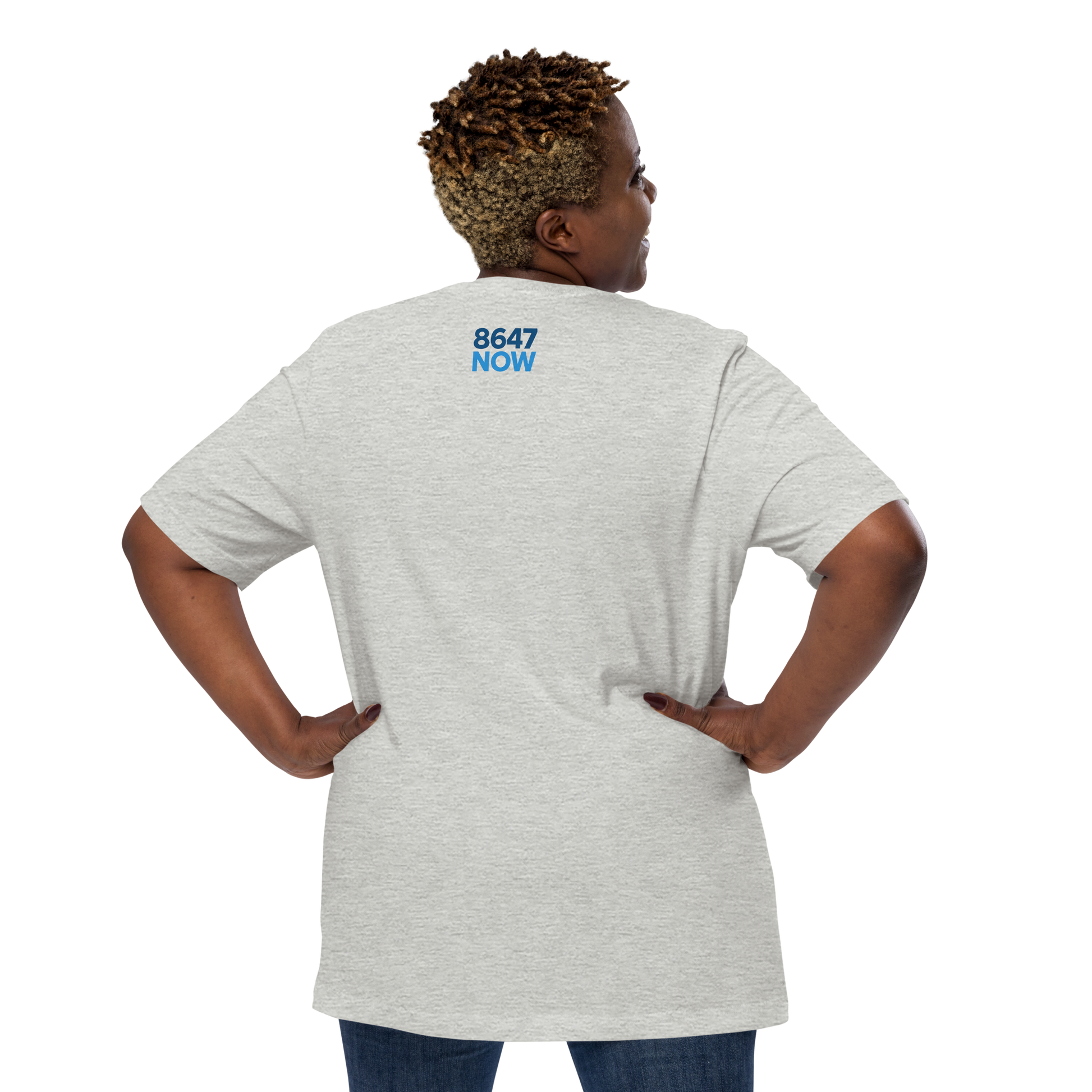 FDT Silhouette Tee Athletic Heather back detail mockup