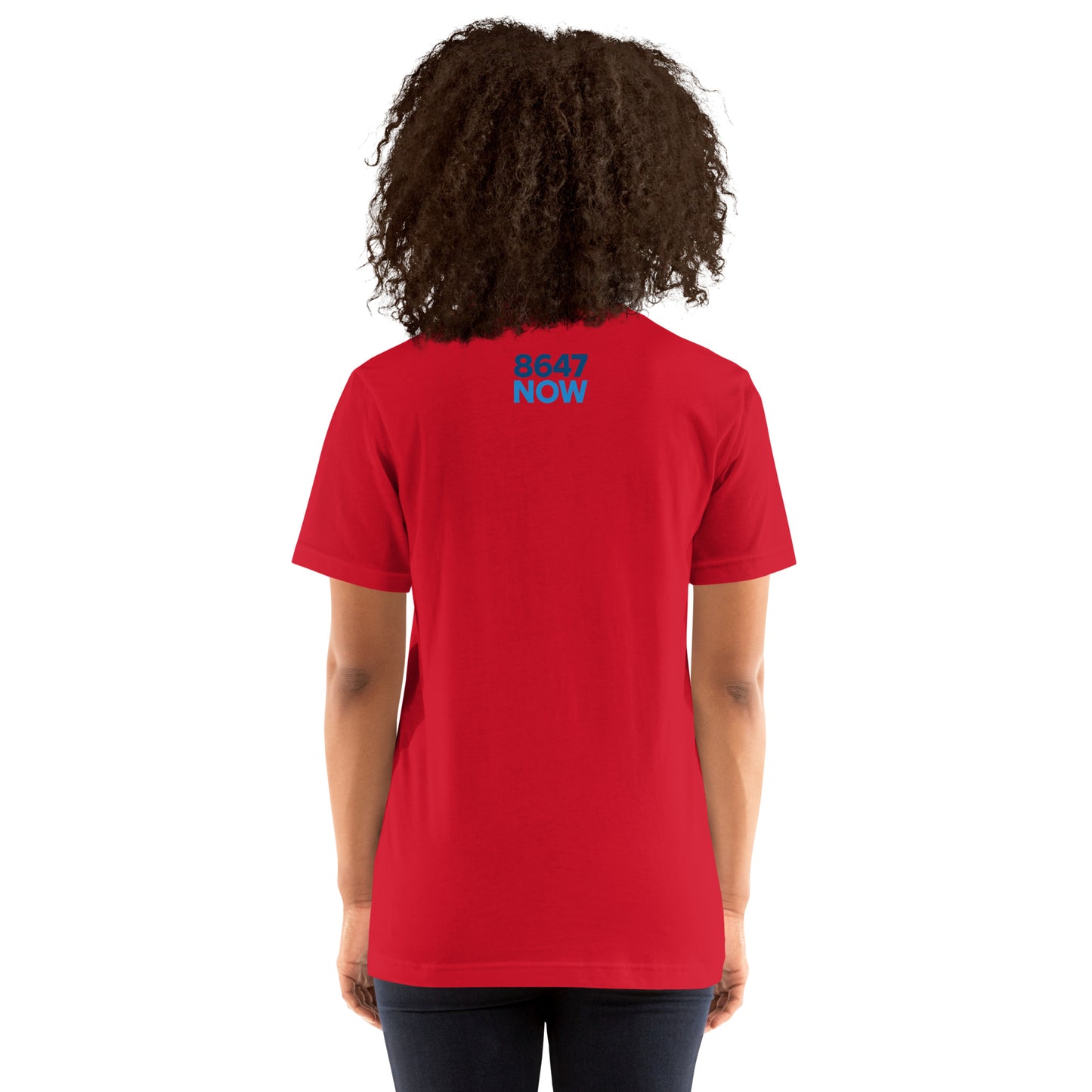 FDT Silhouette Tee — Red alternate back mockup from 8647 NOW