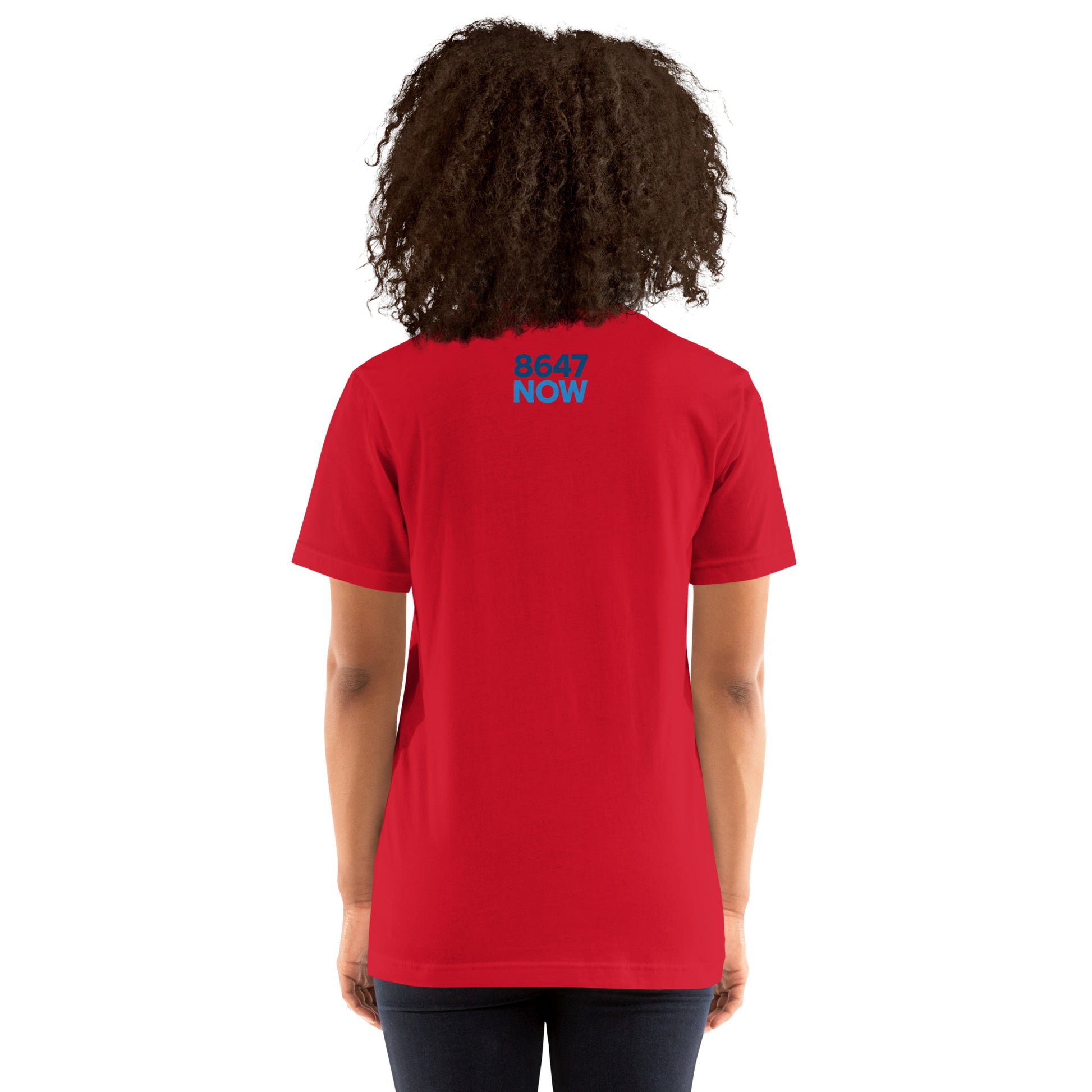FDT Silhouette Tee — Red alternate back mockup from 8647 NOW