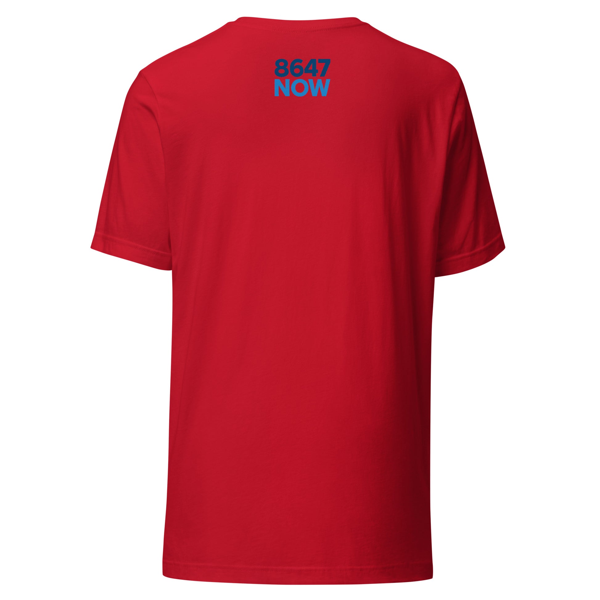 FDT Silhouette Tee — Red back mockup from 8647 NOW