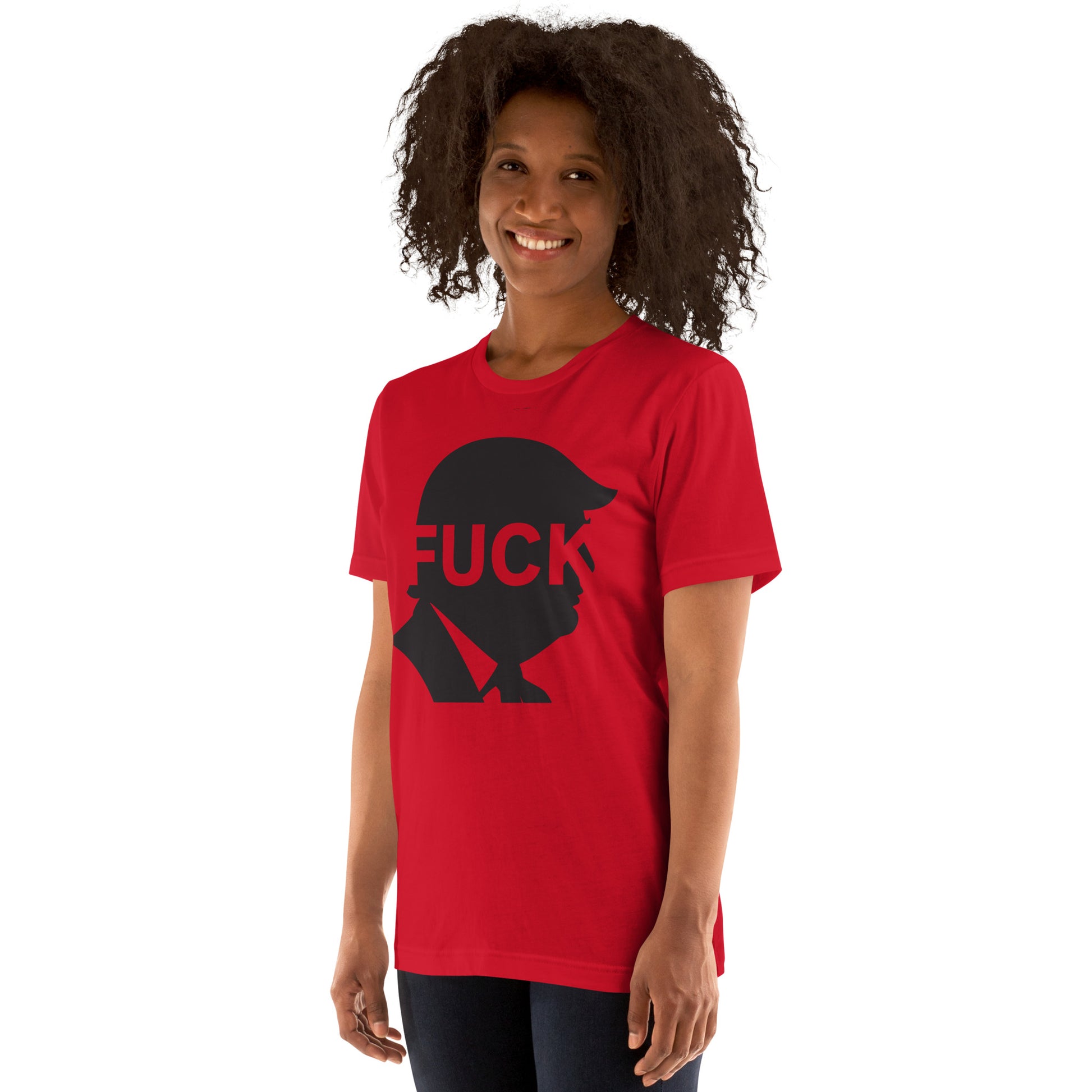 FDT Silhouette Tee — Red front detail mockup from 8647 NOW