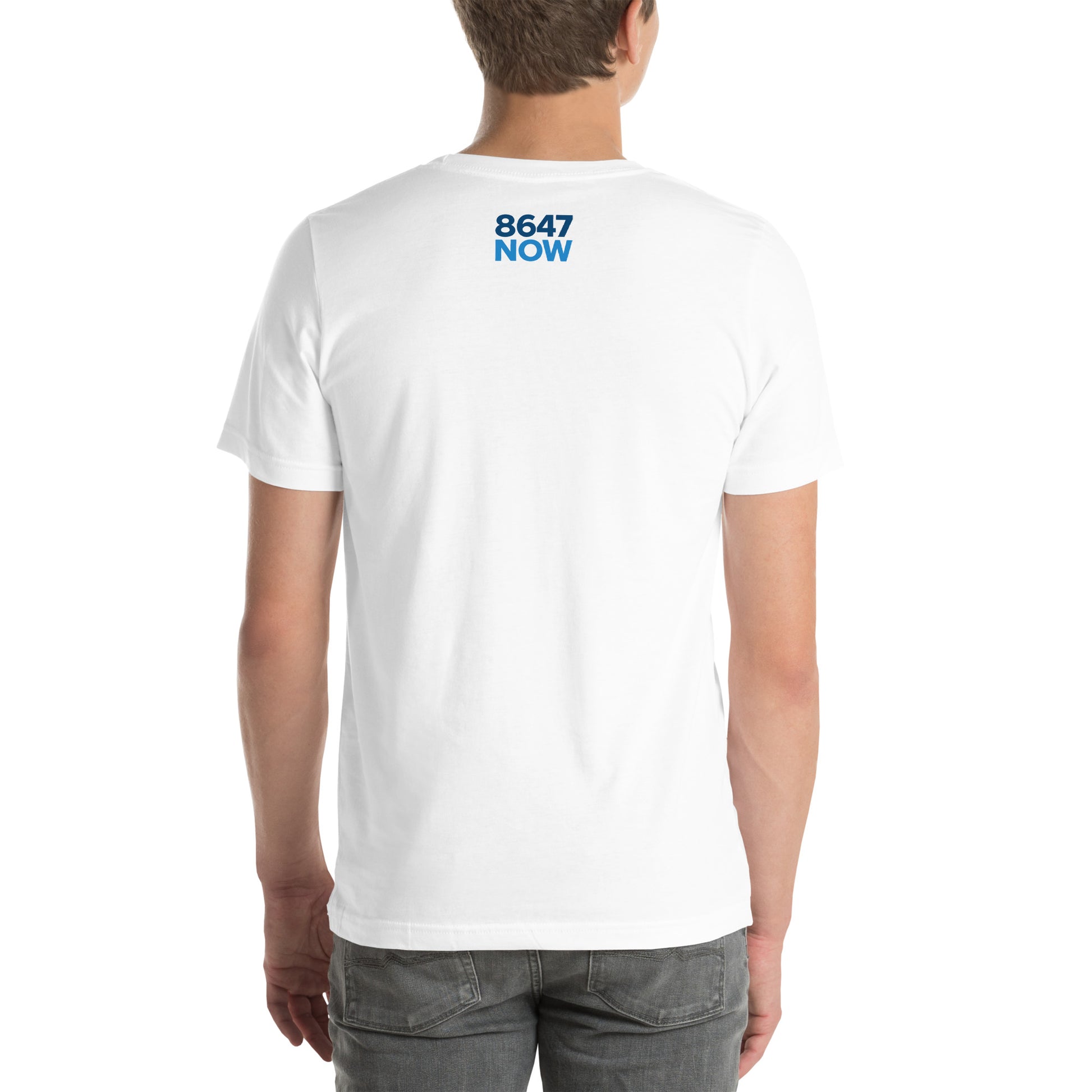 FDT Silhouette Tee — White alternate back mockup from 8647 NOW